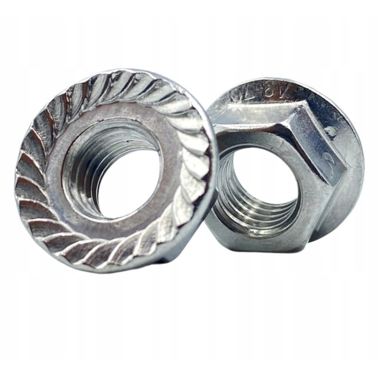 Nakrętka kołnierzowa ząbkowana A2 M10 - konstrukcja fotowoltaiczna