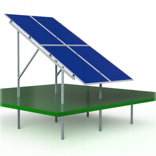 Konstrukcja gruntowa pod 4 panele fotowoltaiczne