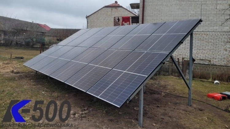 Konstrukcja fotowoltaiczna na gruncie 20 paneli