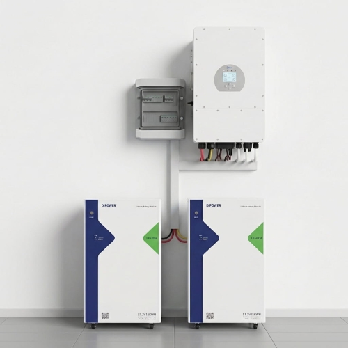 Przykładowy montaż 2x DiPower z falownikiem Deye 12K SG04 (starszego typu)