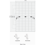 Hanersun 450W Bifacial - widok od tylu, puszka przylaczeniowa IP68 i profil ramy