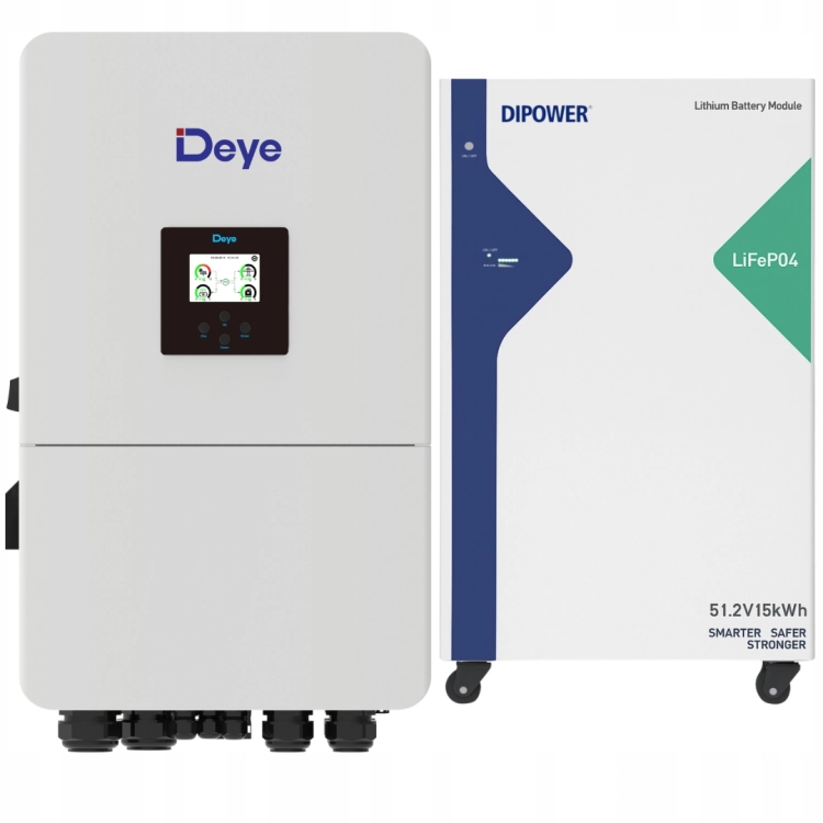 Falownik hybrydowy Deye 20 kW i magazyn energii DiPower LiFePO4 - zestaw