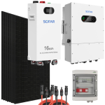 Zestaw fotowoltaiczny Sofar 10 kW z magazynem Sofar 16 kWh, panelami JA Solar Full Black, skrzynką rozdzielczą i przewodami solarnymi